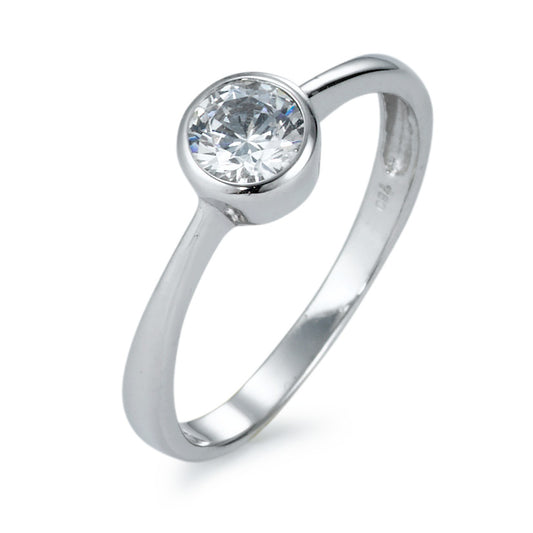 Solitaire ring 750/18K hvidguld Zirconia