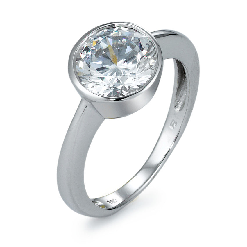 Solitaire ring 750/18K hvidguld Zirconia