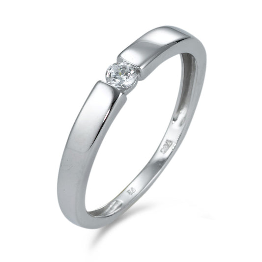 Solitaire ring 750/18K hvidguld Zirconia