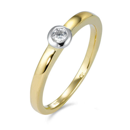 Solitaire ring 750/18K guld Zirconia