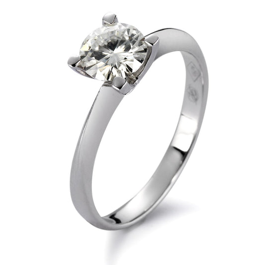 Solitaire ring 750/18K hvidguld Moissanite