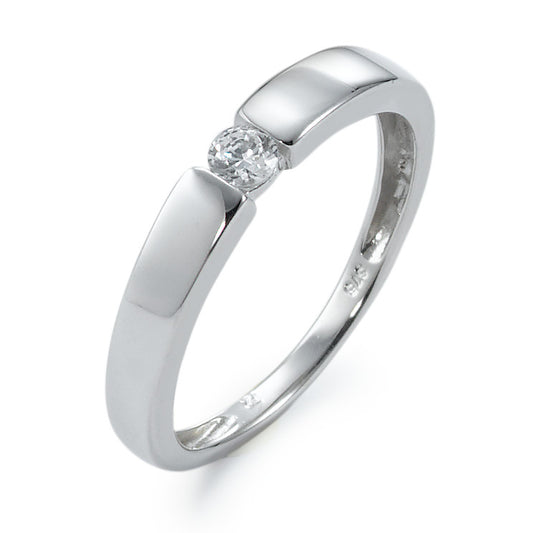 Solitaire ring 375/9K hvidguld Zirconia hvid