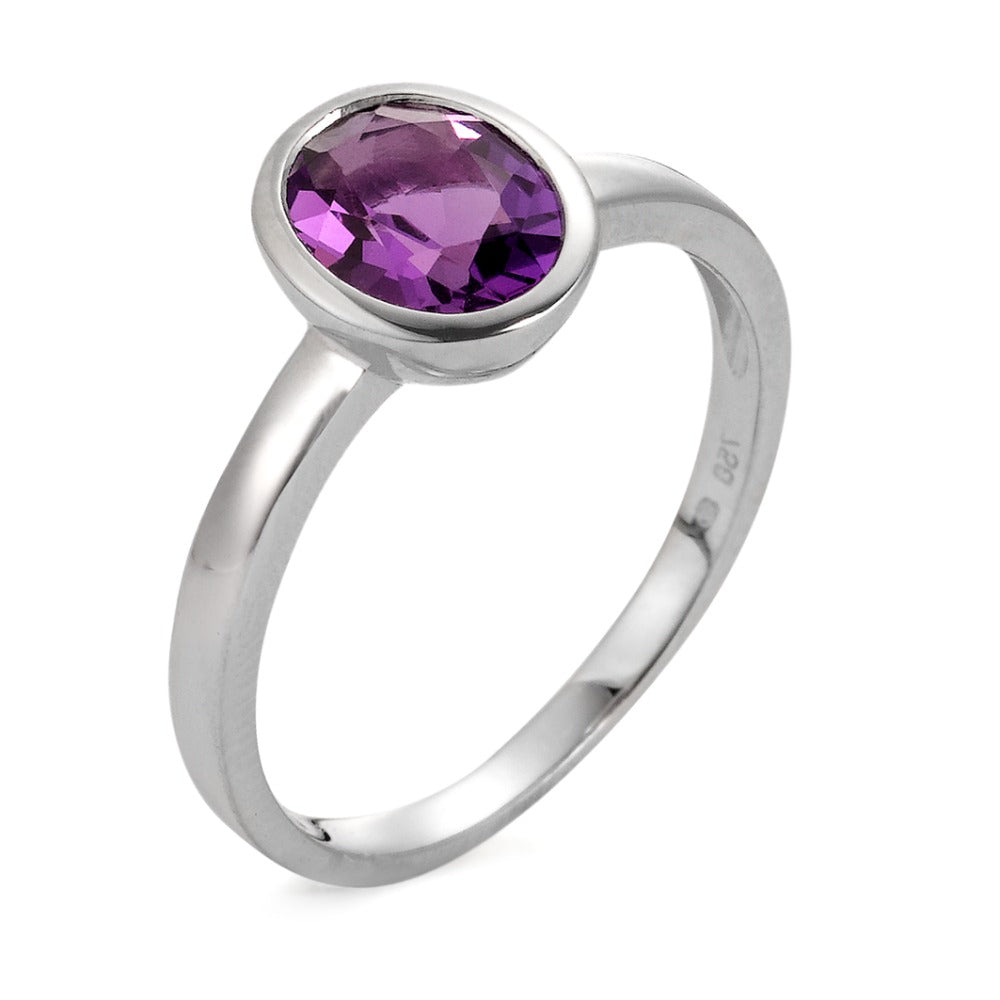 Fingerring 750/18K hvidguld Ametyst violet