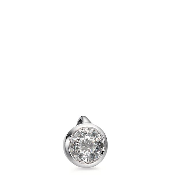 Vedhæng 750/18K hvidguld Diamant hvid , 0.10 ct, [Brillant], w-si Ø4.5 mm