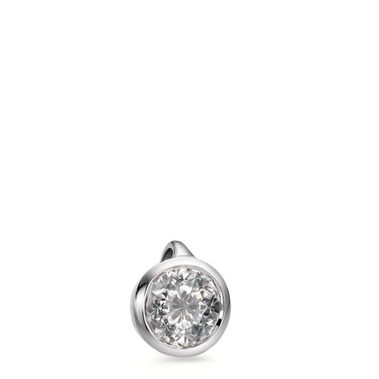 Vedhæng 750/18K hvidguld Diamant hvid , 0.15 ct, [Brillant], w-si Ø5 mm