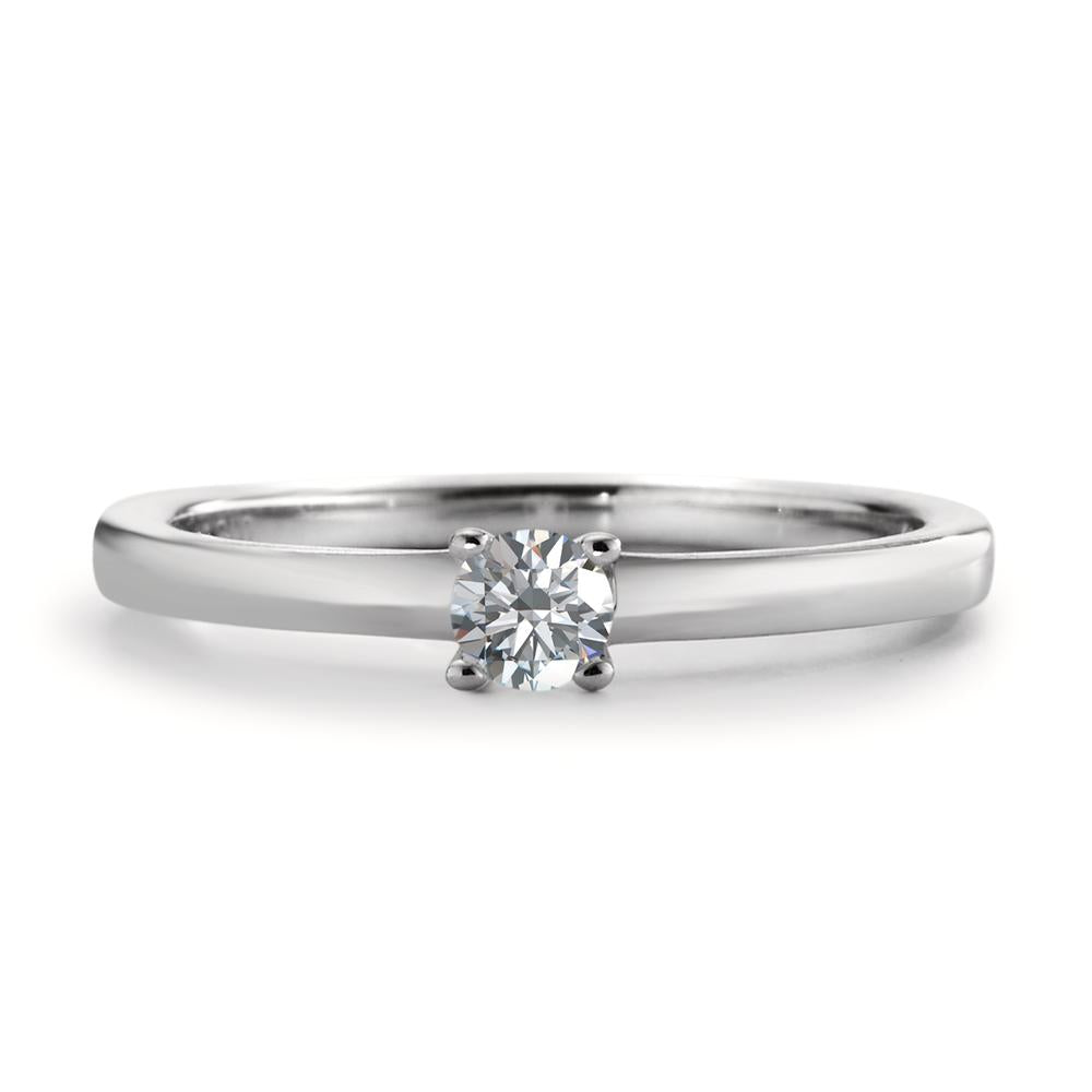 Solitaire ring 750/18K hvidguld Diamant hvid , 0.15 ct, [Brillant], w-si