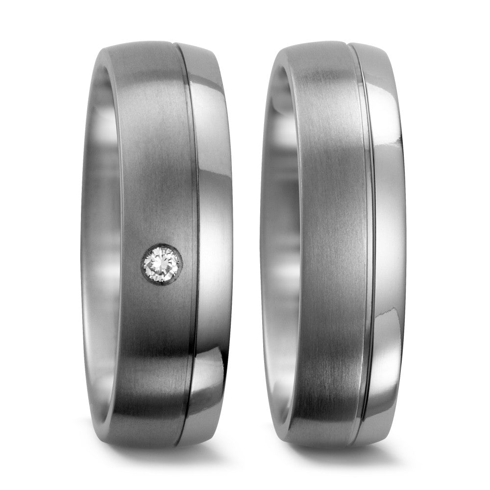 Ringe Titanium Diamant 0.03 ct, w-si