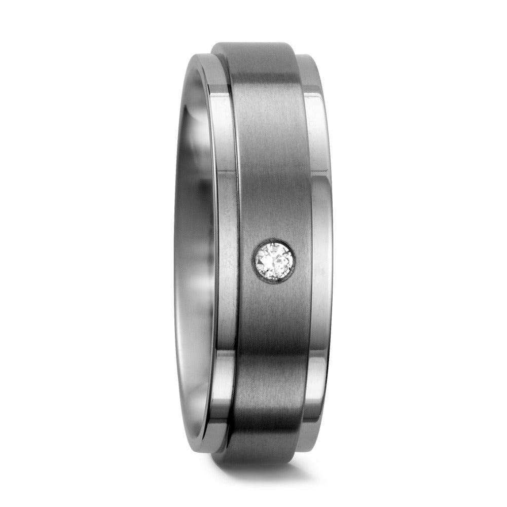 Partnerringe Titanium Diamant 0.03 ct, w-si