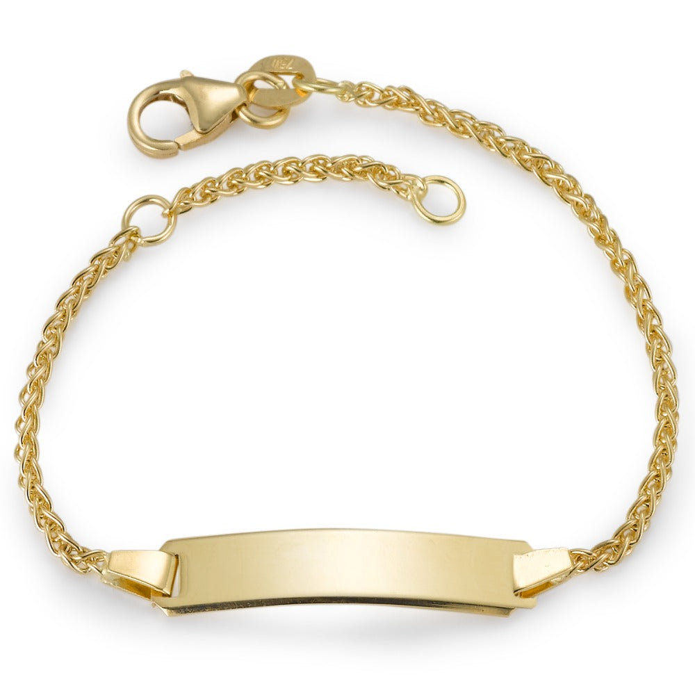 Indgraveret armbånd 750/18K guld 12-14 cm Ø1.7 mm