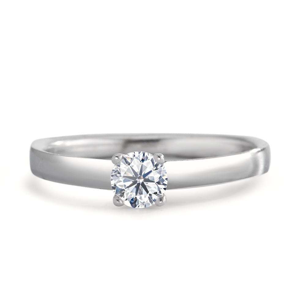 Solitaire ring 375/9K hvidguld Moissanite 4.5 mm