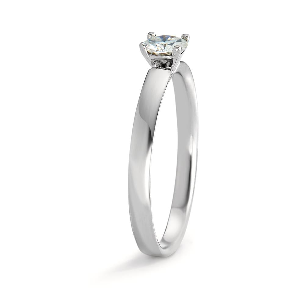 Solitaire ring 375/9K hvidguld Moissanite 4.5 mm