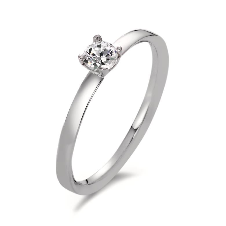 Solitaire ring 375/9K hvidguld Moissanite