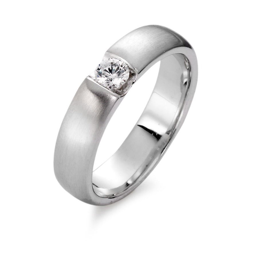 Solitaire ring 375/9K hvidguld Moissanite