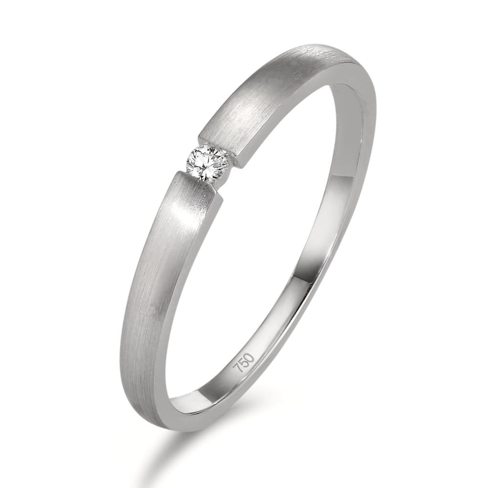 Solitaire ring 750/18K hvidguld Diamant 0.03 ct, w-si