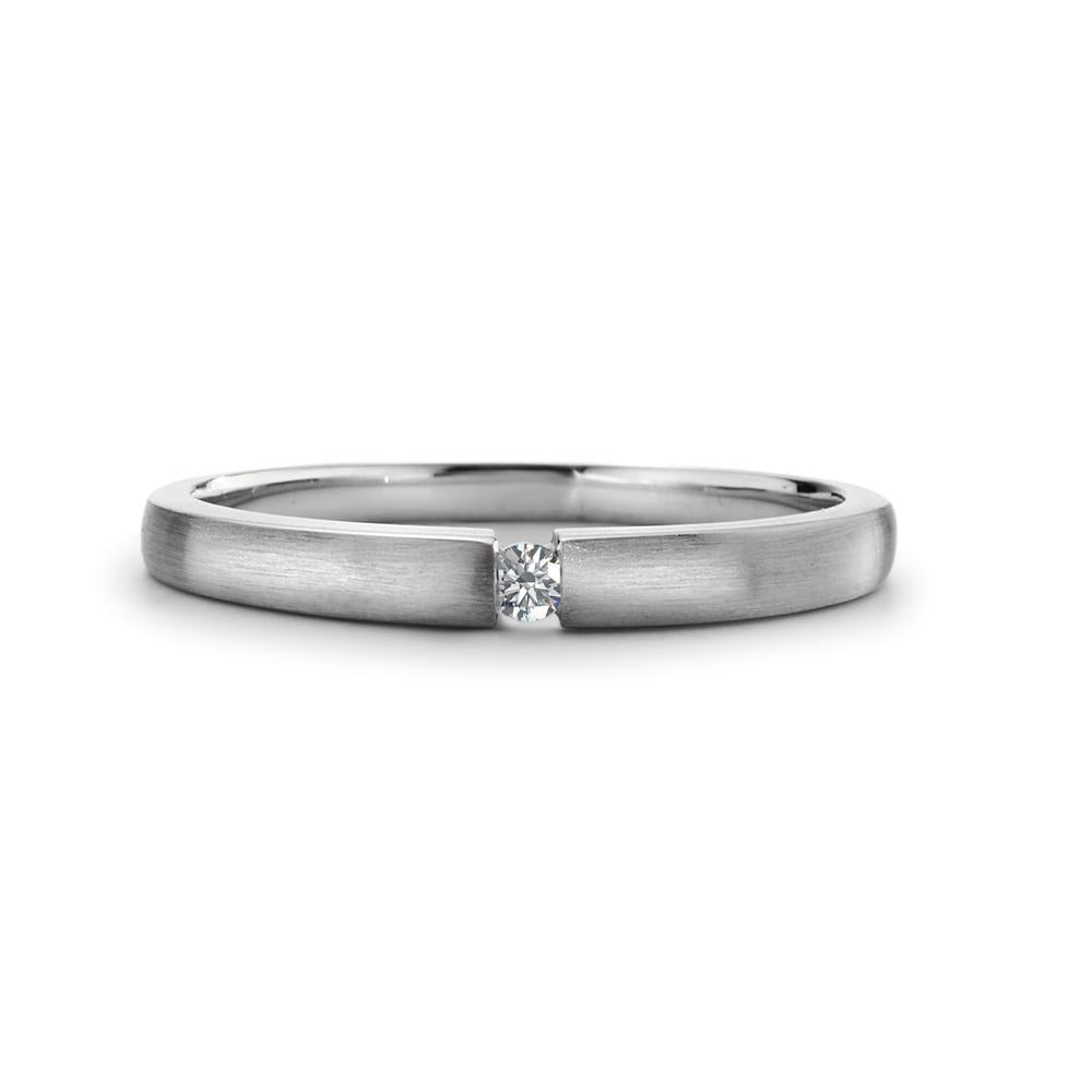 Solitaire ring 750/18K hvidguld Diamant 0.03 ct, w-si