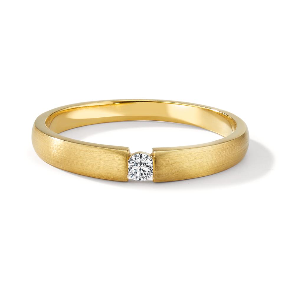 Solitaire ring 750/18K guld Diamant 0.06 ct, w-si