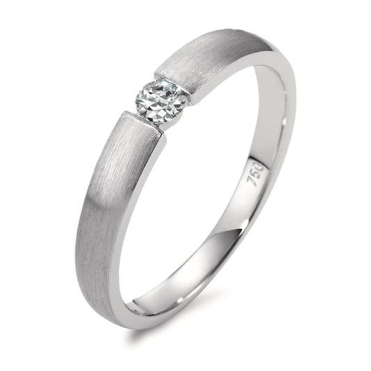 Solitaire ring 750/18K hvidguld Diamant 0.10 ct, w-si