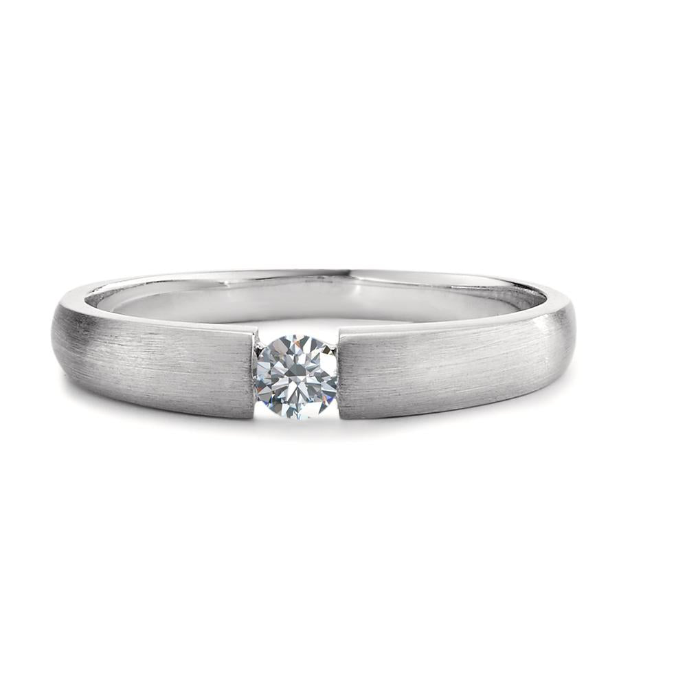 Solitaire ring 750/18K hvidguld Diamant 0.10 ct, w-si