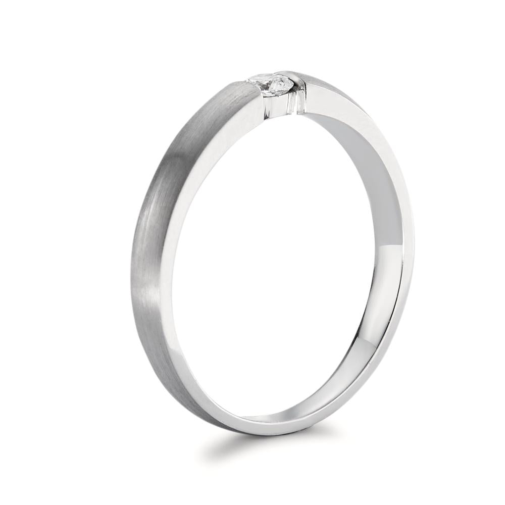 Solitaire ring 750/18K hvidguld Diamant 0.10 ct, w-si