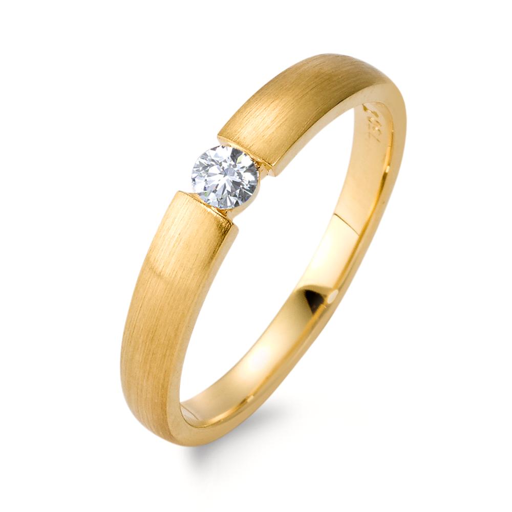 Solitaire ring 750/18K guld Diamant 0.10 ct, w-si