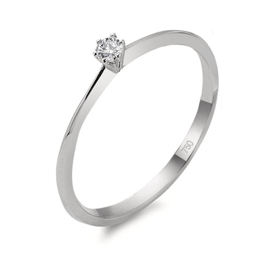 Solitaire ring 750/18K hvidguld Diamant 0.06 ct, w-si