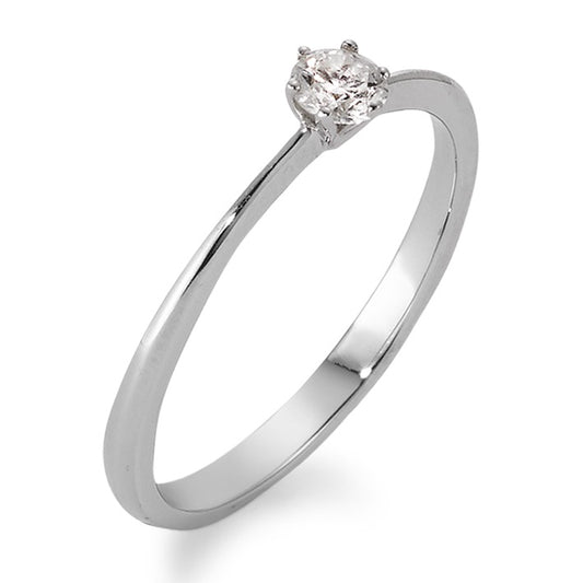 Solitaire ring 750/18K hvidguld Diamant 0.10 ct, w-si