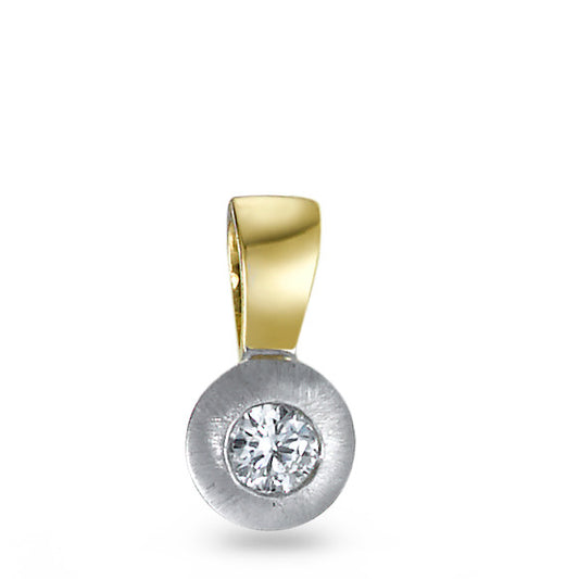 Vedhæng 750/18K guld, 750/18K hvidguld Diamant 0.05 ct, w-si