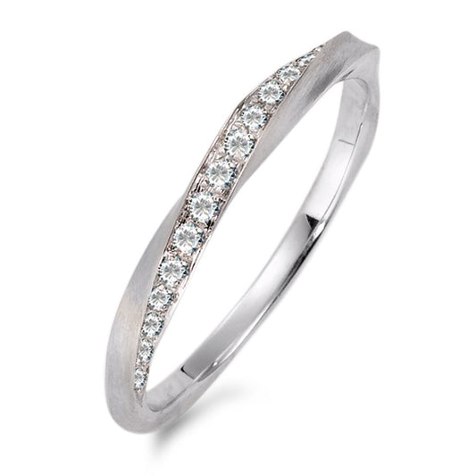 Fingerring 750/18K hvidguld Diamant 0.157 ct, 16 Sten , w-si