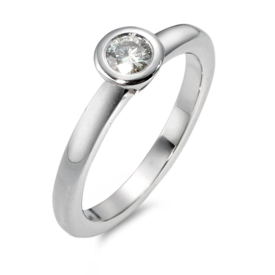 Solitaire ring 750/18K hvidguld Moissanite