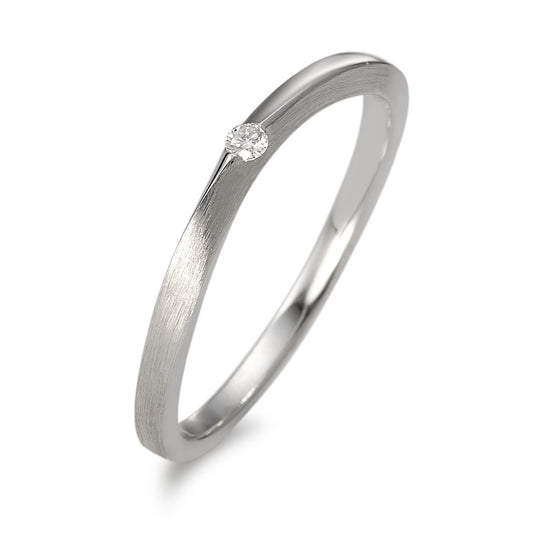 Solitaire ring 750/18K hvidguld Diamant 0.03 ct, w-si