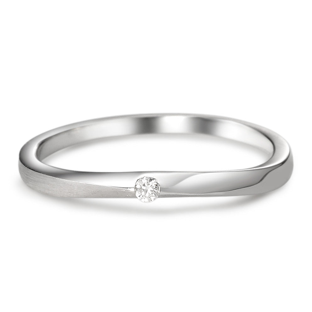 Solitaire ring 750/18K hvidguld Diamant 0.03 ct, w-si