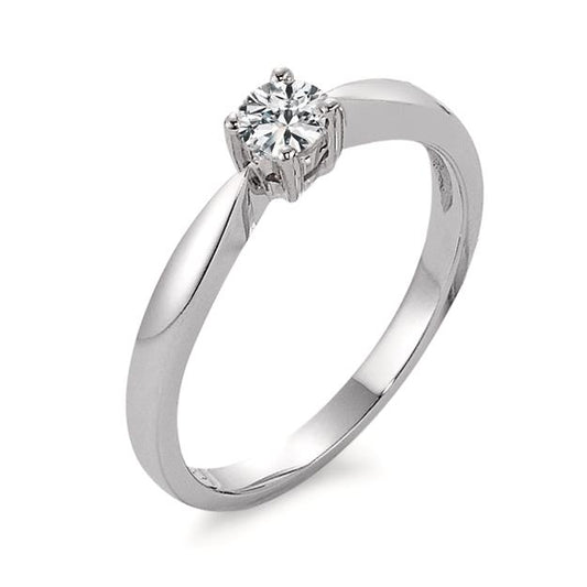 Solitaire ring 750/18K hvidguld Diamant 0.10 ct, w-si