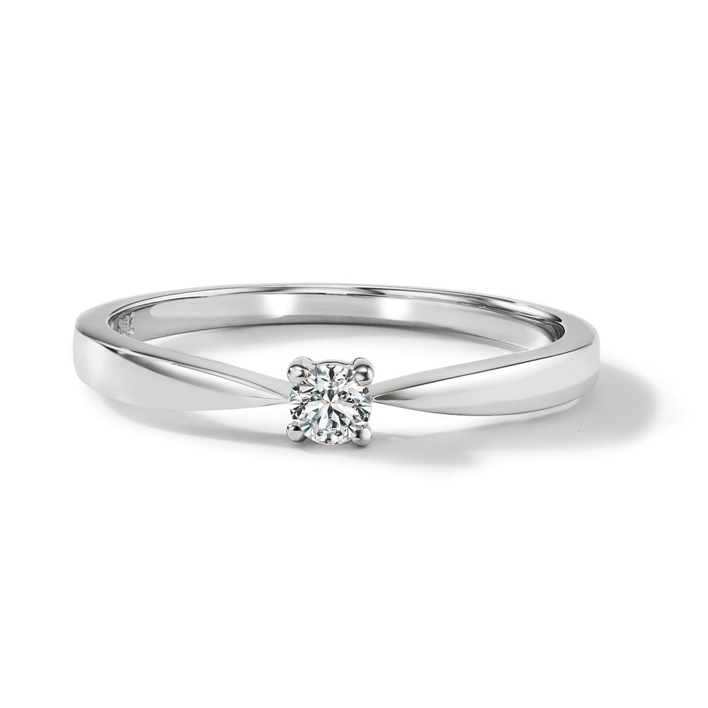 Solitaire ring 750/18K hvidguld Diamant 0.10 ct, w-si