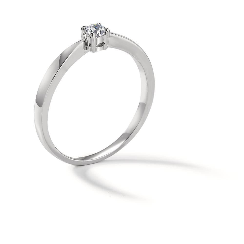 Solitaire ring 750/18K hvidguld Diamant 0.10 ct, w-si