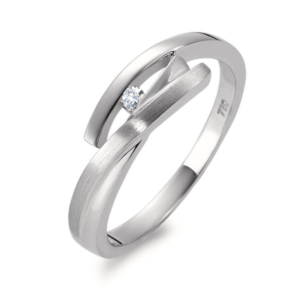 Ringe 750/18K hvidguld Diamant 0.03 ct, w-si