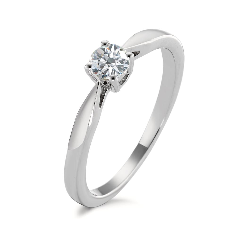 Solitaire ring 750/18K hvidguld Diamant hvid , 0.25 ct, w-si