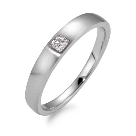 Solitaire ring 750/18K hvidguld Diamant hvid , 0.07 ct, [Brillant], w-si