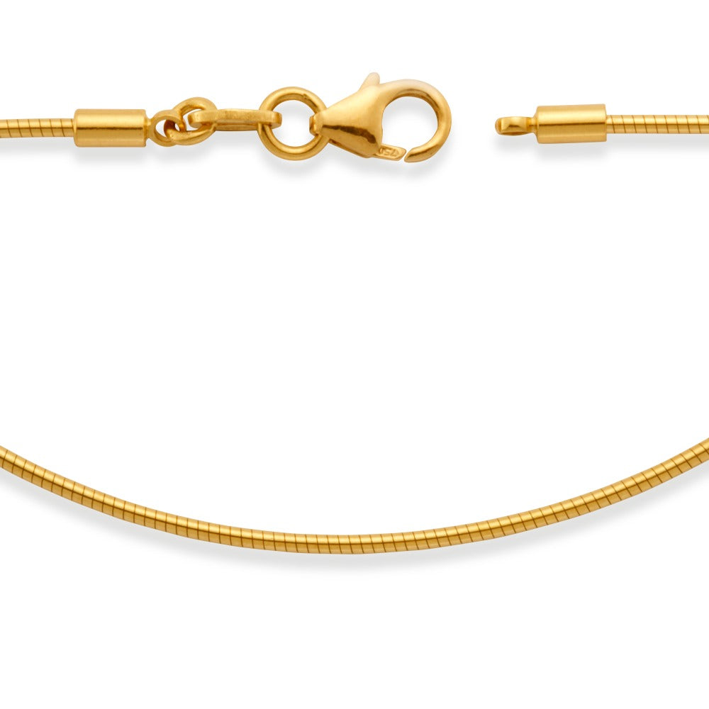 Collier 750/18K guld 42 cm Ø1 mm