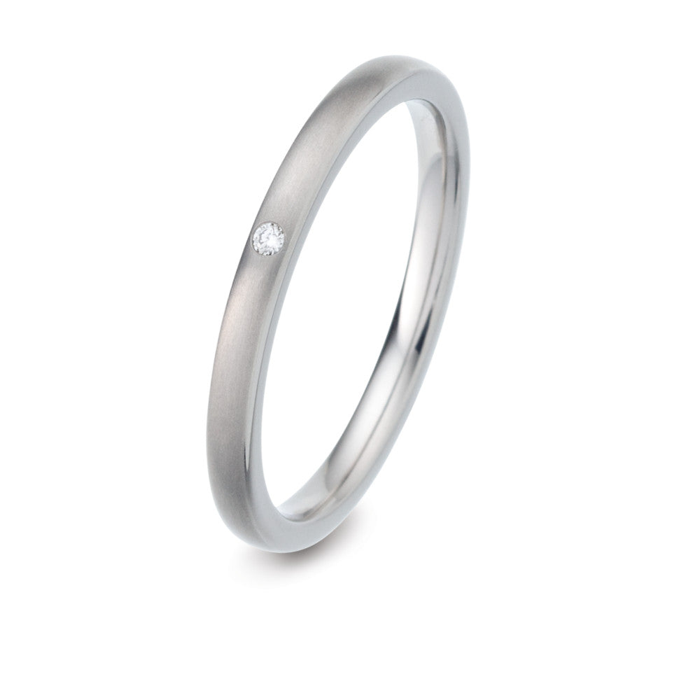 Indsæt ring Titanium Diamant 0.01 ct, w-si