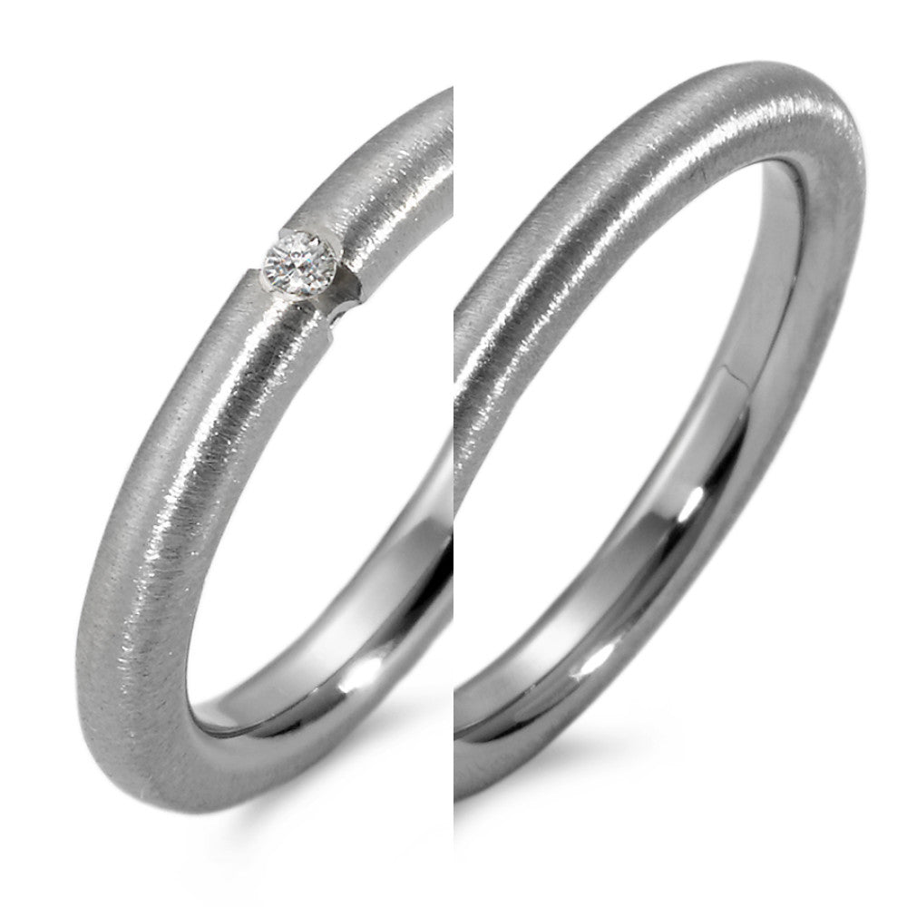 Indsæt ring Titanium Diamant 0.03 ct, w-si