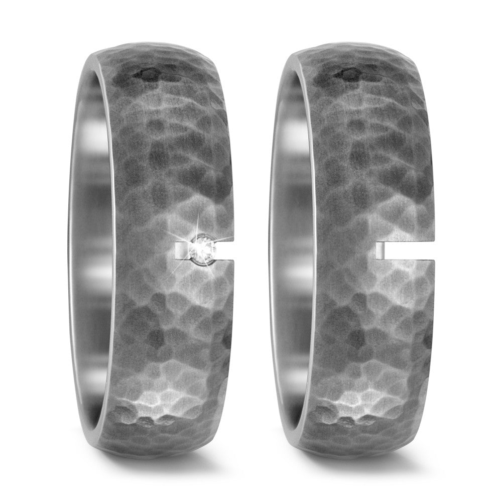 Partnerringe Titanium Diamant 0.02 ct, w-si