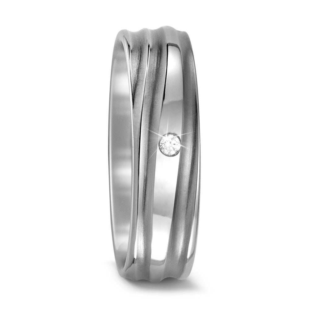 Partnerringe Titanium Diamant 0.03 ct, w-si