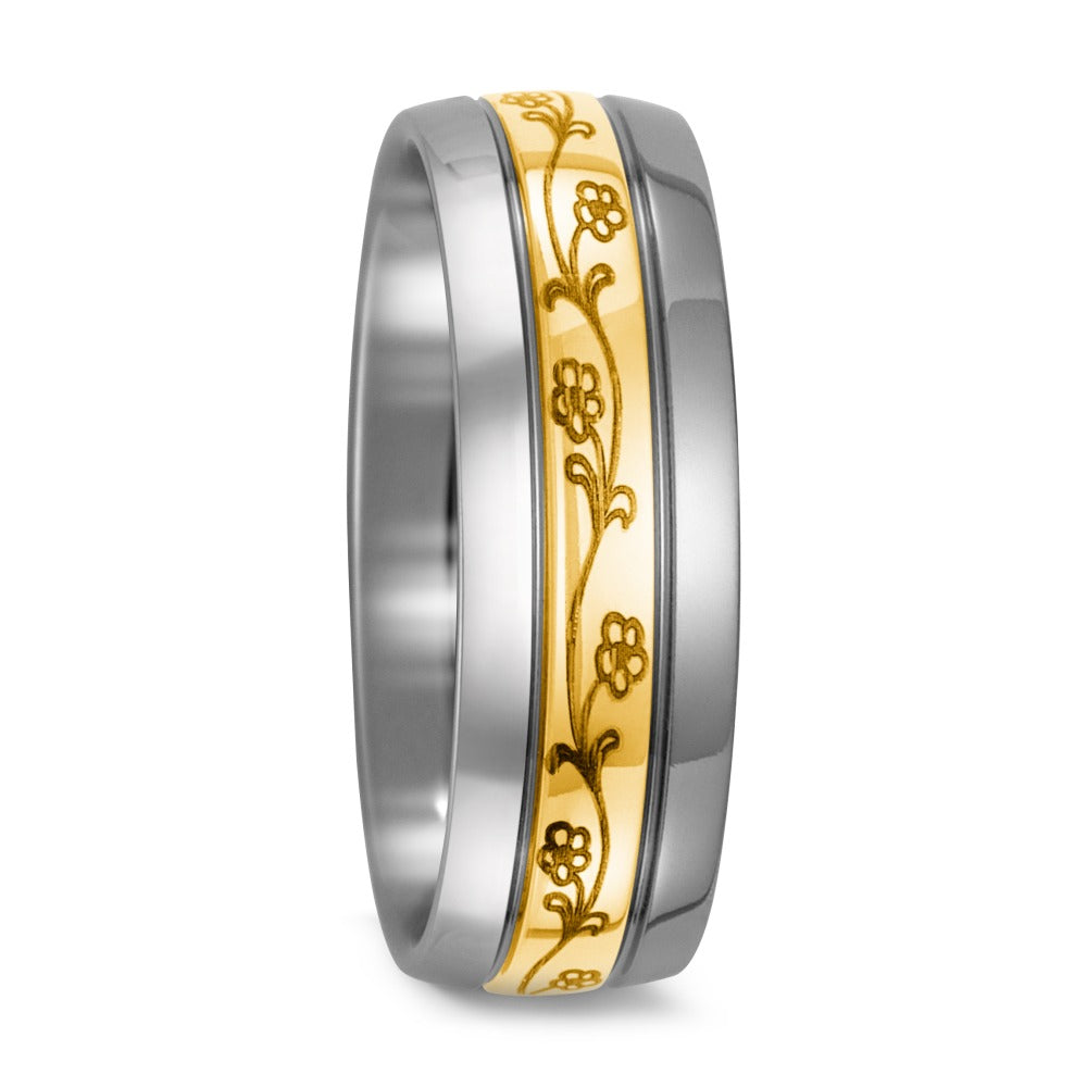 Partnerringe Titanium, 750/18K guld