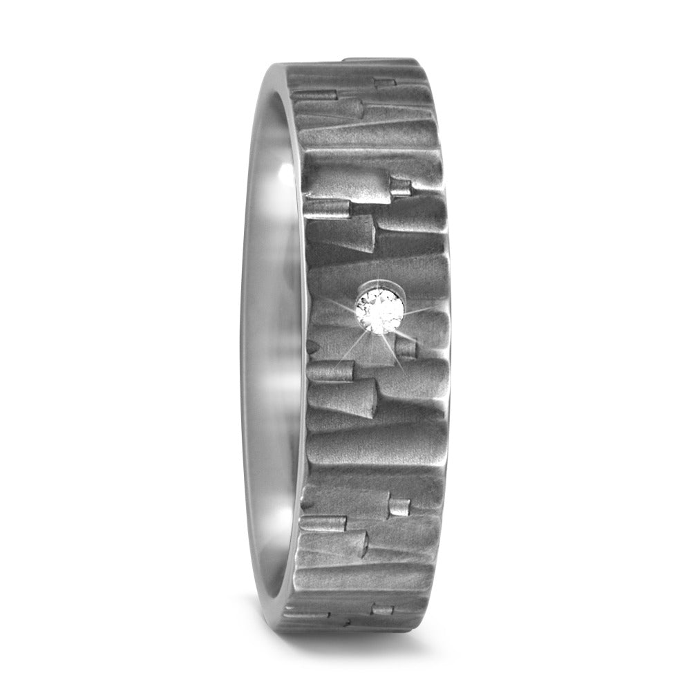 Partnerringe Titanium Diamant 0.03 ct, w-si