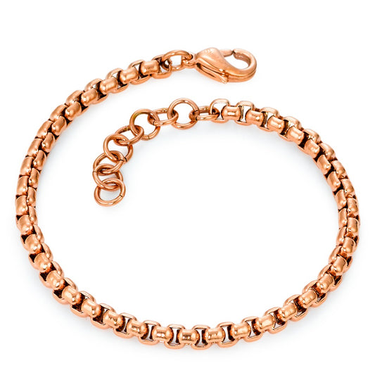 Armbånd Rustfrit stål rose IP belagt 18.5-21.5 cm Ø4 mm