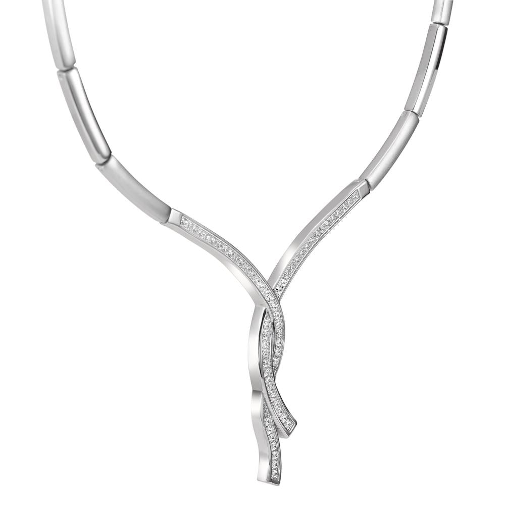 Collier Rustfrit stål Zirconia 42-45 cm