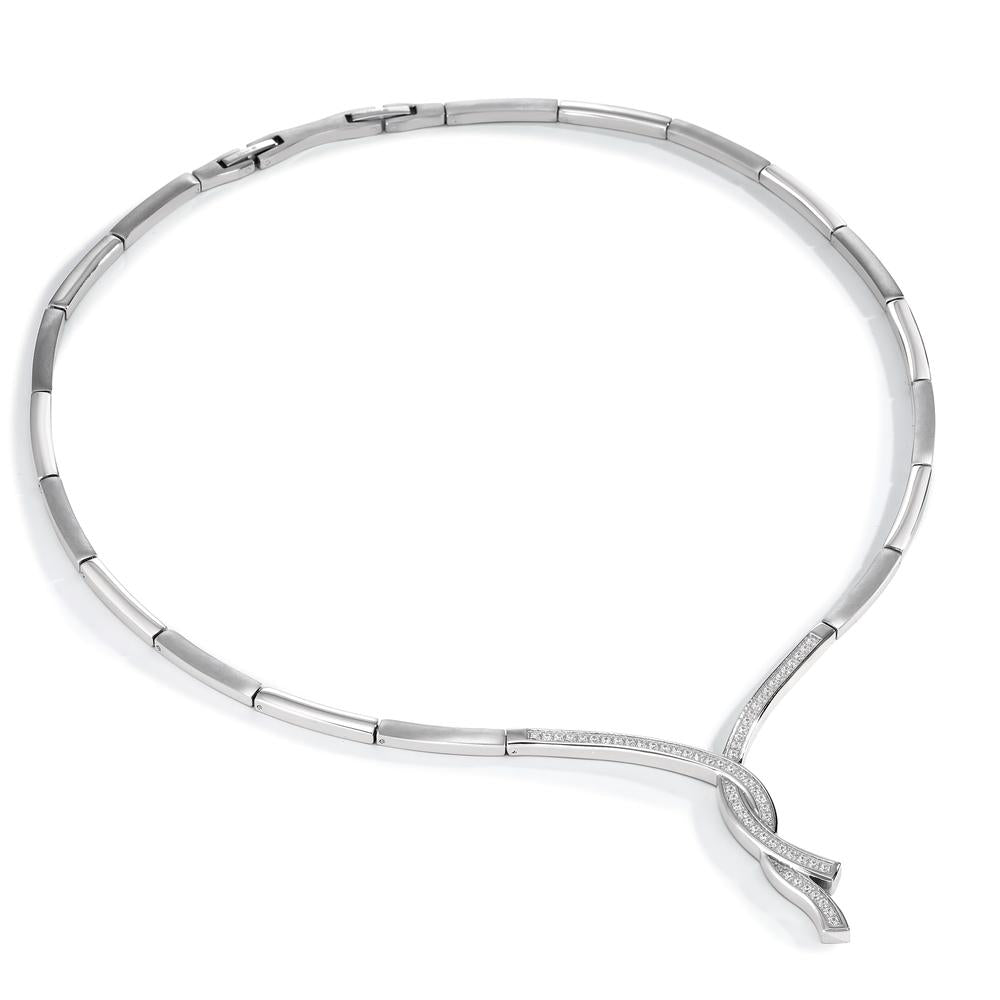 Collier Rustfrit stål Zirconia 42-45 cm