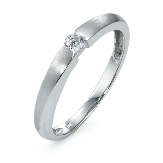 Solitaire ring 375/9K hvidguld Zirconia