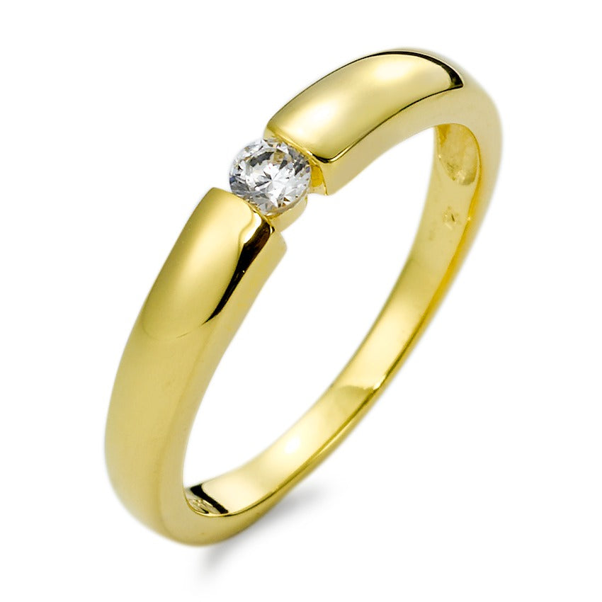 Solitaire ring 375/9K guld Zirconia