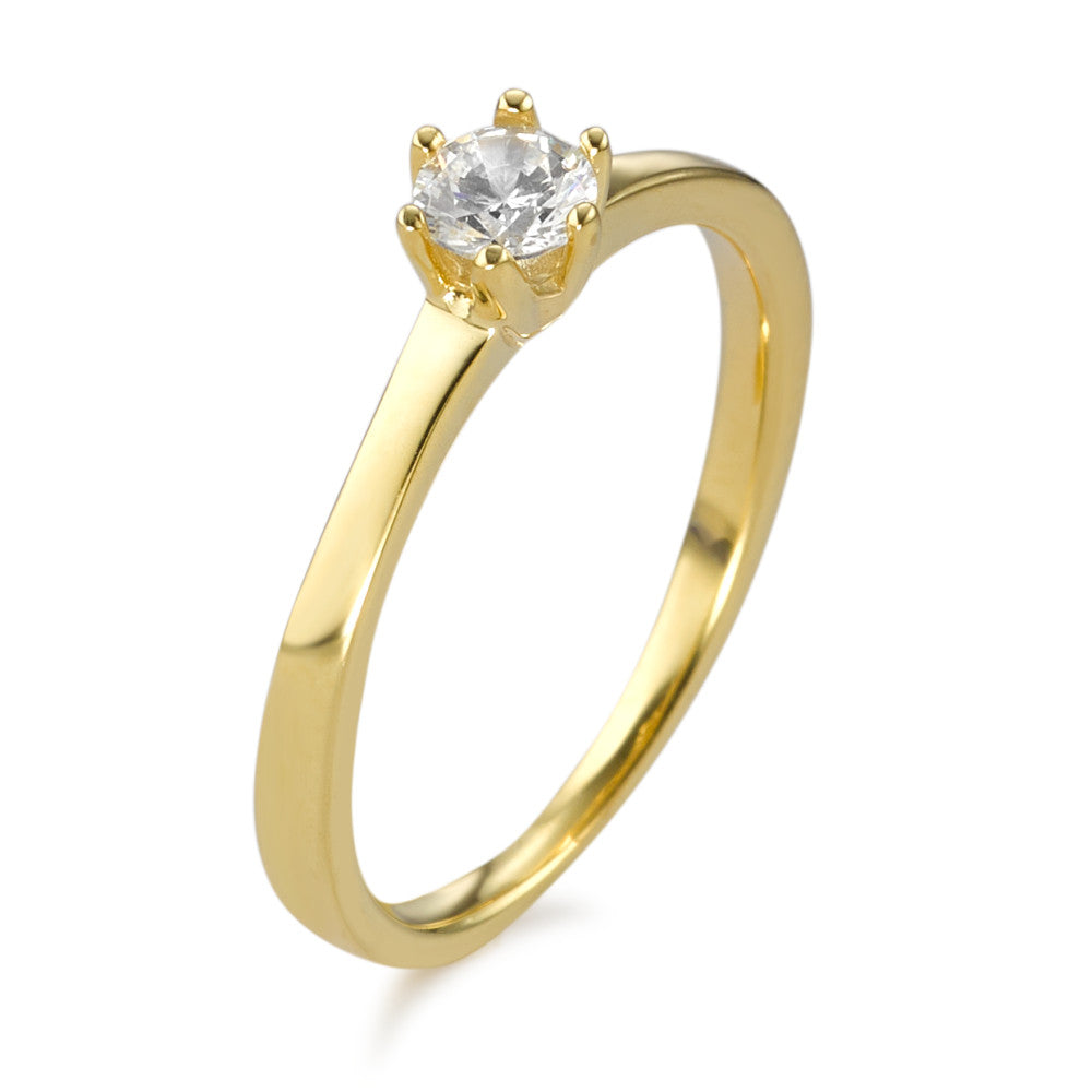 Solitaire ring 375/9K guld Zirconia